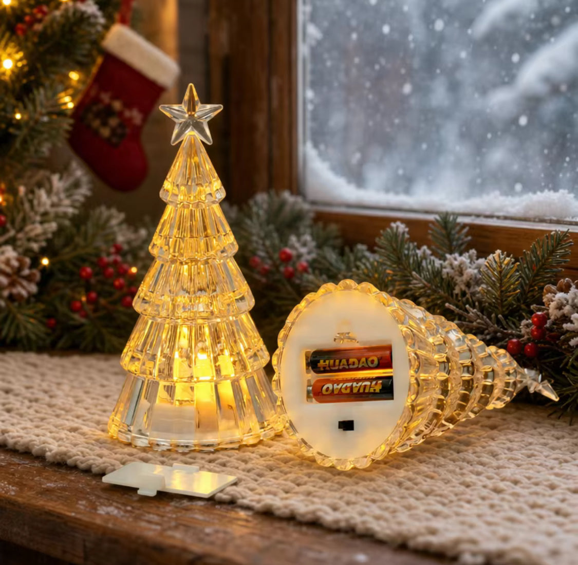 AYEL® - Lámpara Mágica Árbol de Navidad 3D - Luz LED Cálida